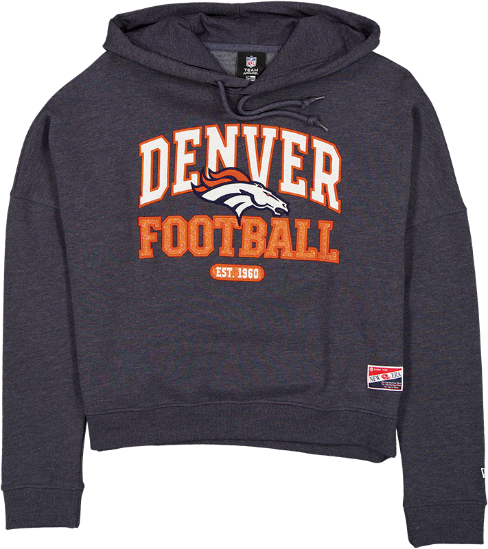 Denver Broncos Throwback Women's Glitter Hoodie