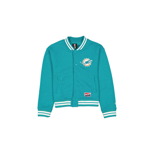 Miami Dolphins Throwback Women's Snap Front Jacket - New Era Cap