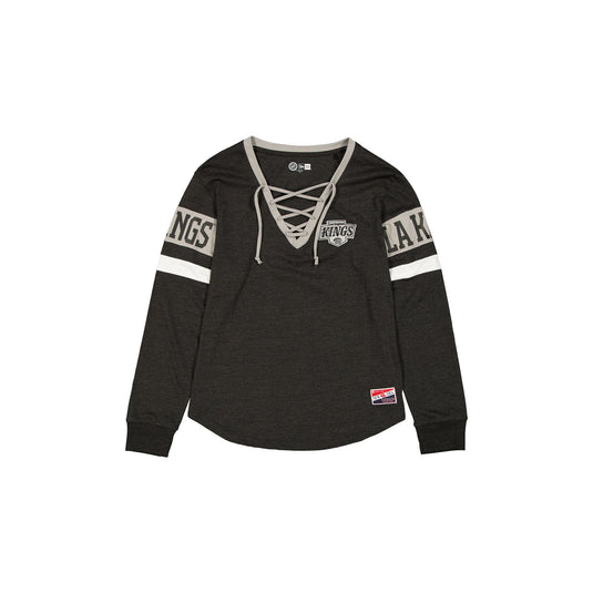 Los Angeles Kings Throwback Women's V-Neck Long-Sleeve T-Shirt - New Era Cap