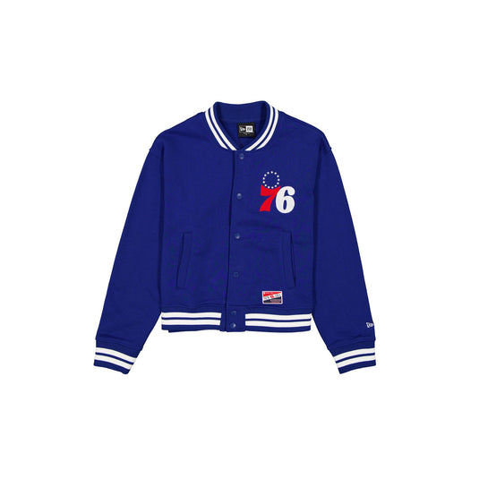 Philadelphia 76ers Throwback Women's Snap Front Jacket - New Era Cap