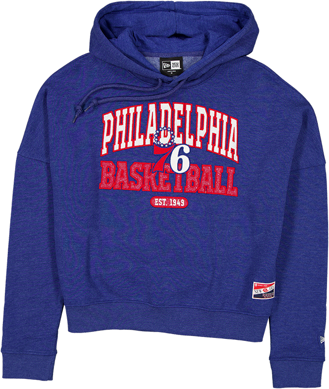 Philadelphia 76ers Throwback Women's Glitter Hoodie