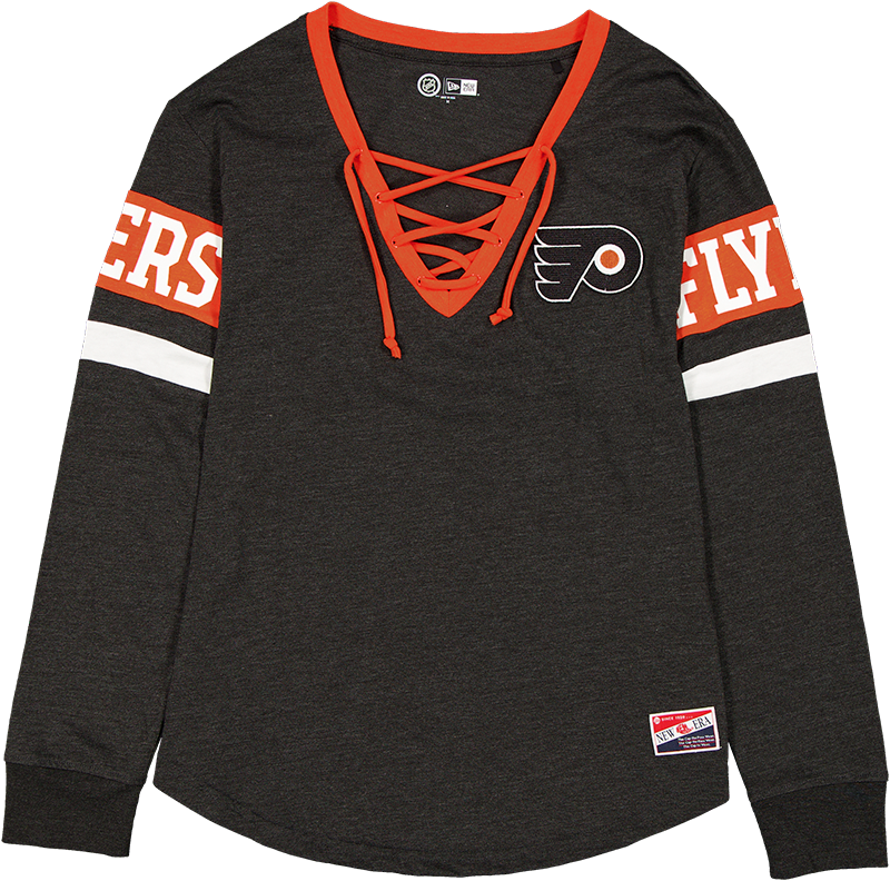 Philadelphia Flyers Throwback Women's V-Neck Long-Sleeve T-Shirt