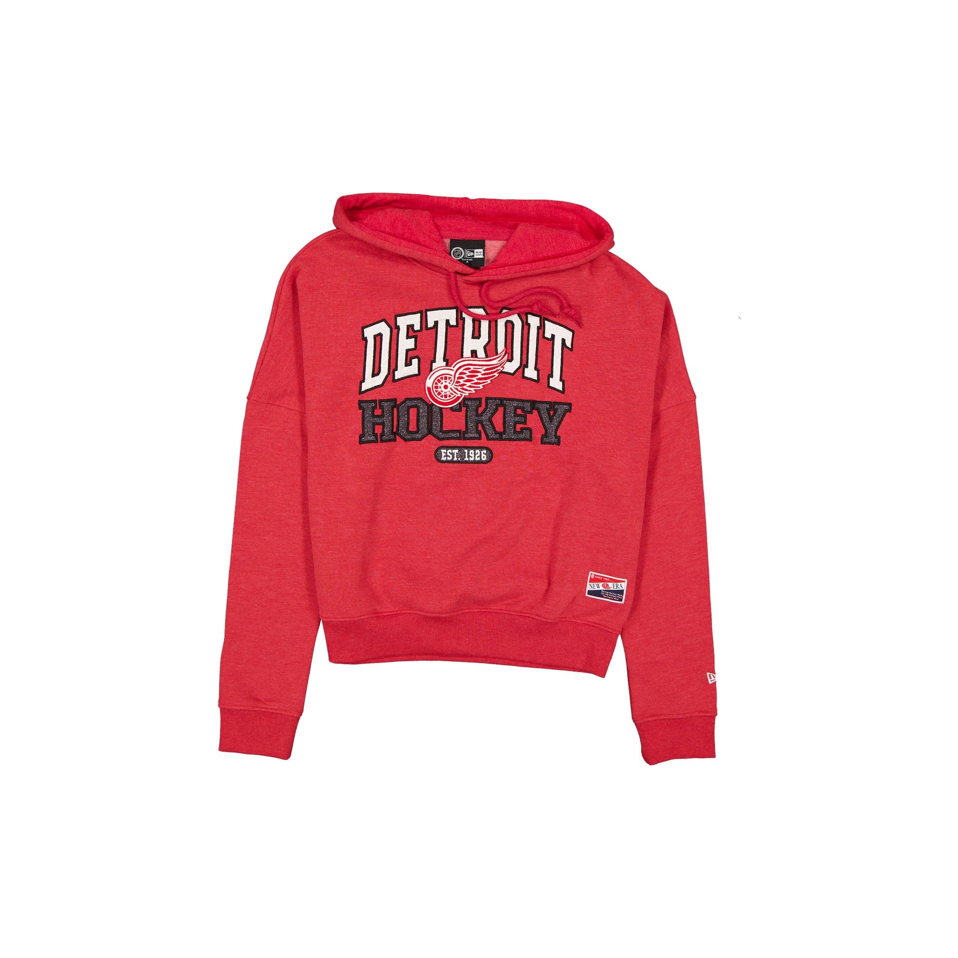 Detroit Red Wings Throwback Women's Glitter Hoodie