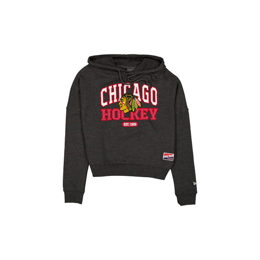Chicago Blackhawks Throwback Women's Glitter Hoodie - New Era Cap