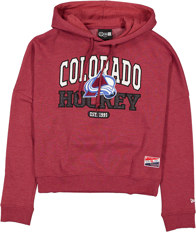 Colorado Avalanche Throwback Women's Glitter Hoodie