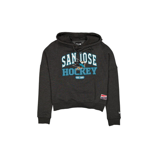 San Jose Sharks Throwback Women's Glitter Hoodie - New Era Cap