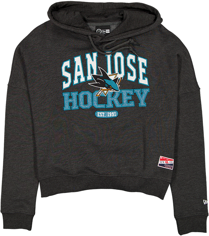 San Jose Sharks Throwback Women's Glitter Hoodie