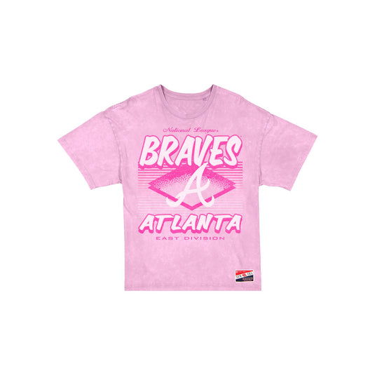 Atlanta Braves Throwback Women's Pink T-Shirt - New Era Cap
