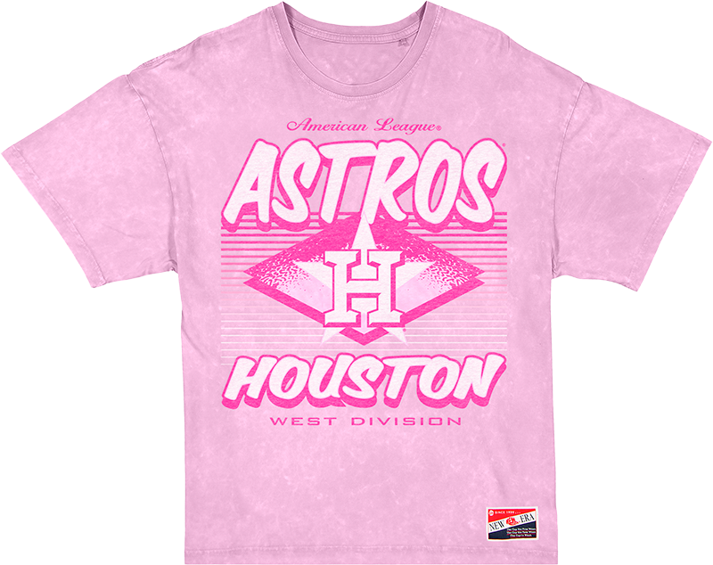 Houston Astros Throwback Women's Pink T-Shirt