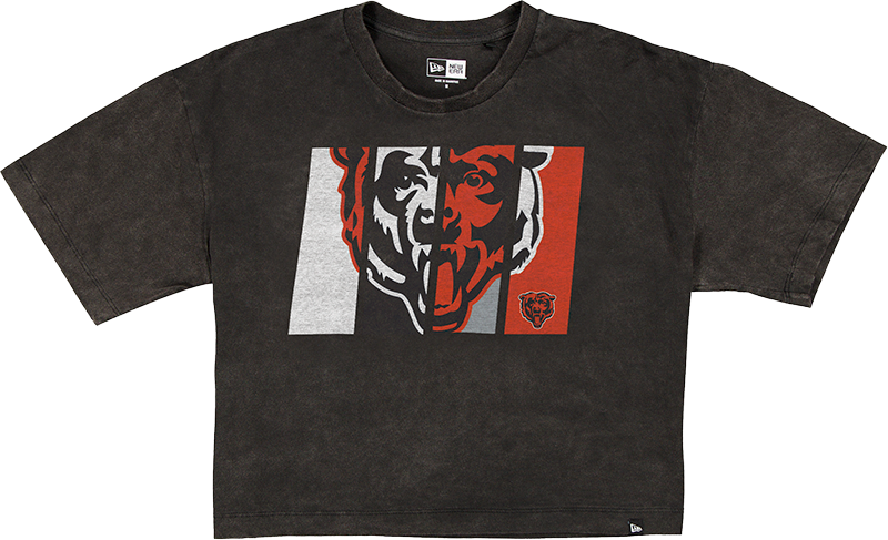 Chicago Bears Sport Night Black Cropped Women's T-Shirt