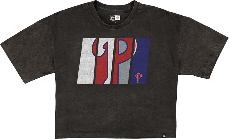 Philadelphia Phillies Sport Night Black Cropped Women's T-Shirt