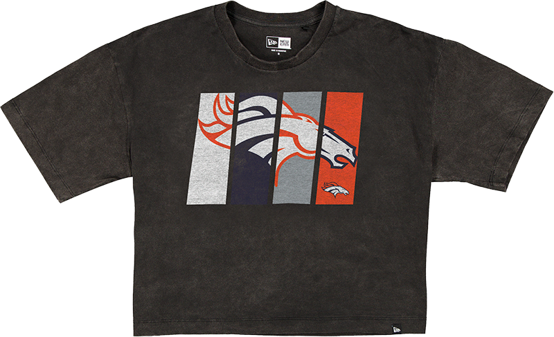 Denver Broncos Sport Night Black Cropped Women's T-Shirt