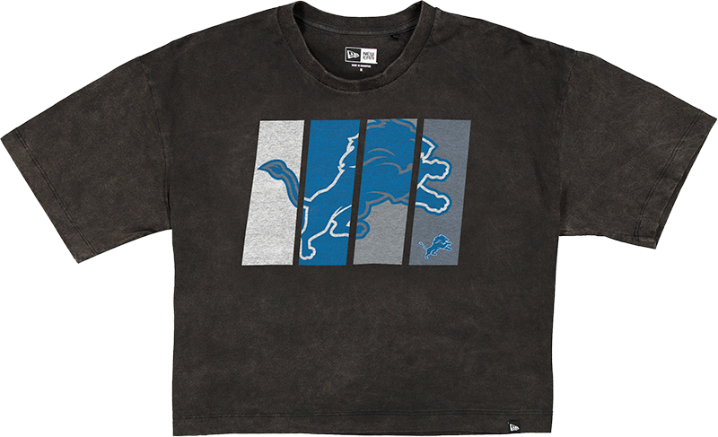 Detroit Lions Sport Night Black Cropped Women's T-Shirt