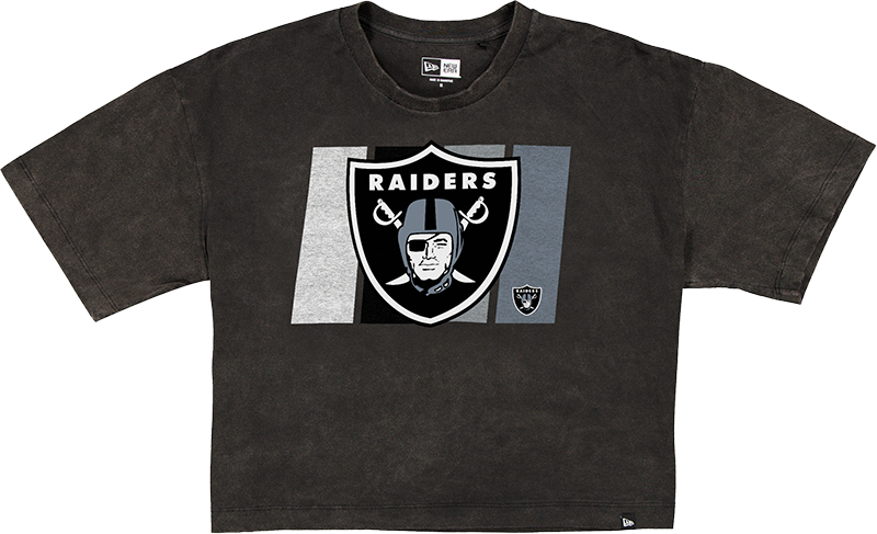 Las Vegas Raiders Sport Night Black Cropped Women's T-Shirt