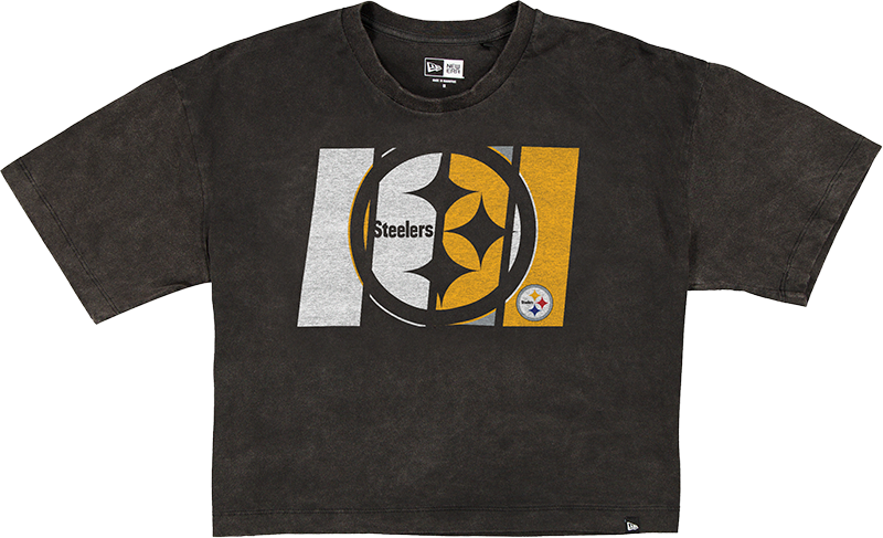 Pittsburgh Steelers Sport Night Black Cropped Women's T-Shirt