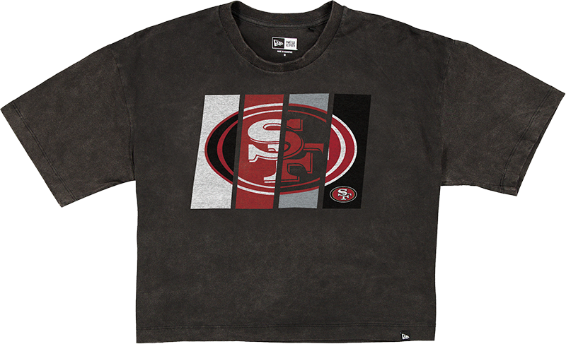 San Francisco 49ers Sport Night Black Cropped Women's T-Shirt
