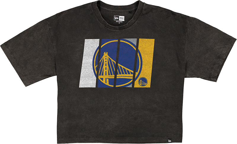 Golden State Warriors Sport Night Black Cropped Women's T-Shirt