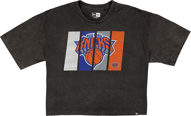 New York Knicks Sport Night Black Cropped Women's T-Shirt