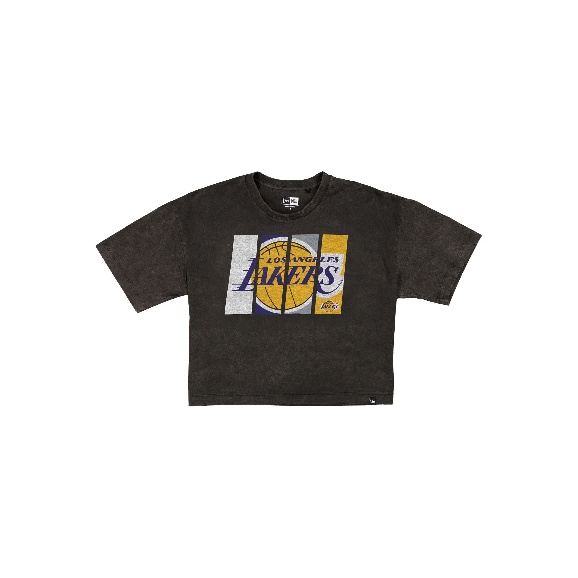 Los Angeles Lakers Sport Night Black Cropped Women's T-Shirt