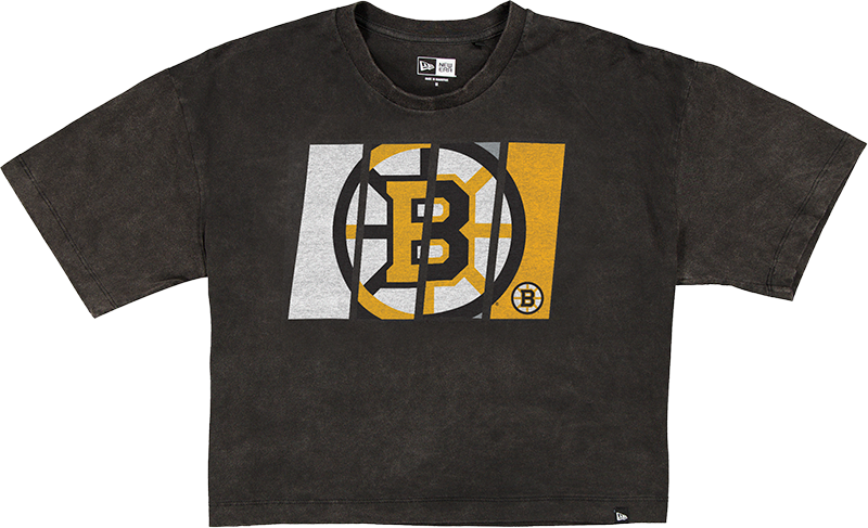 Boston Bruins Sport Night Black Cropped Women's T-Shirt