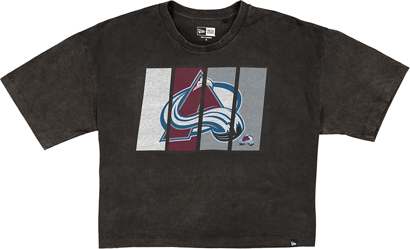 Colorado Avalanche Sport Night Black Cropped Women's T-Shirt