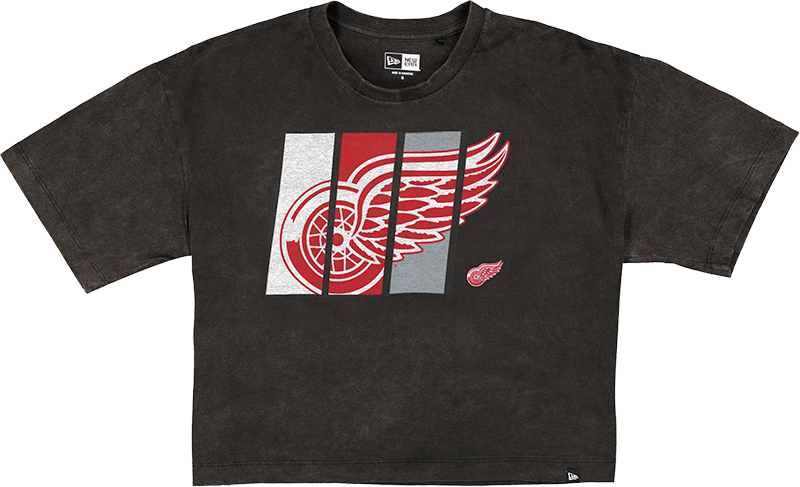 Detroit Red Wings Sport Night Black Cropped Women's T-Shirt