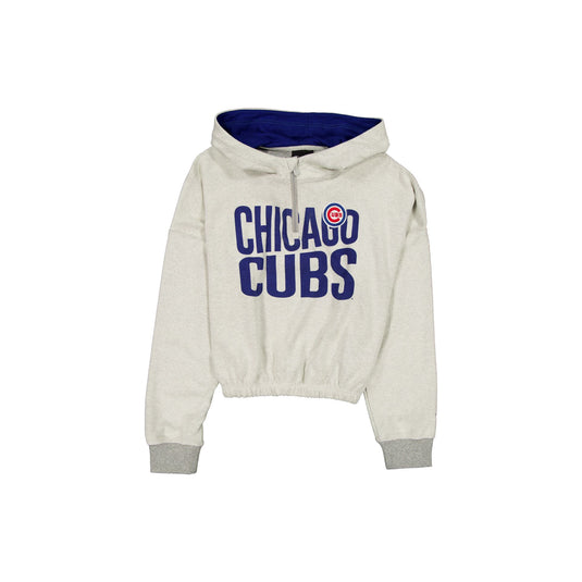Chicago Cubs Sport Night Heather Gray Women's Hoodie - New Era Cap