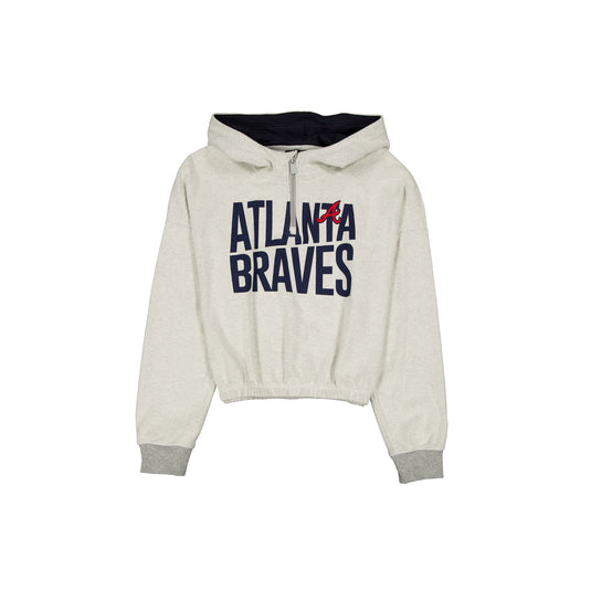 Atlanta Braves Sport Night Heather Gray Women's Hoodie - New Era Cap