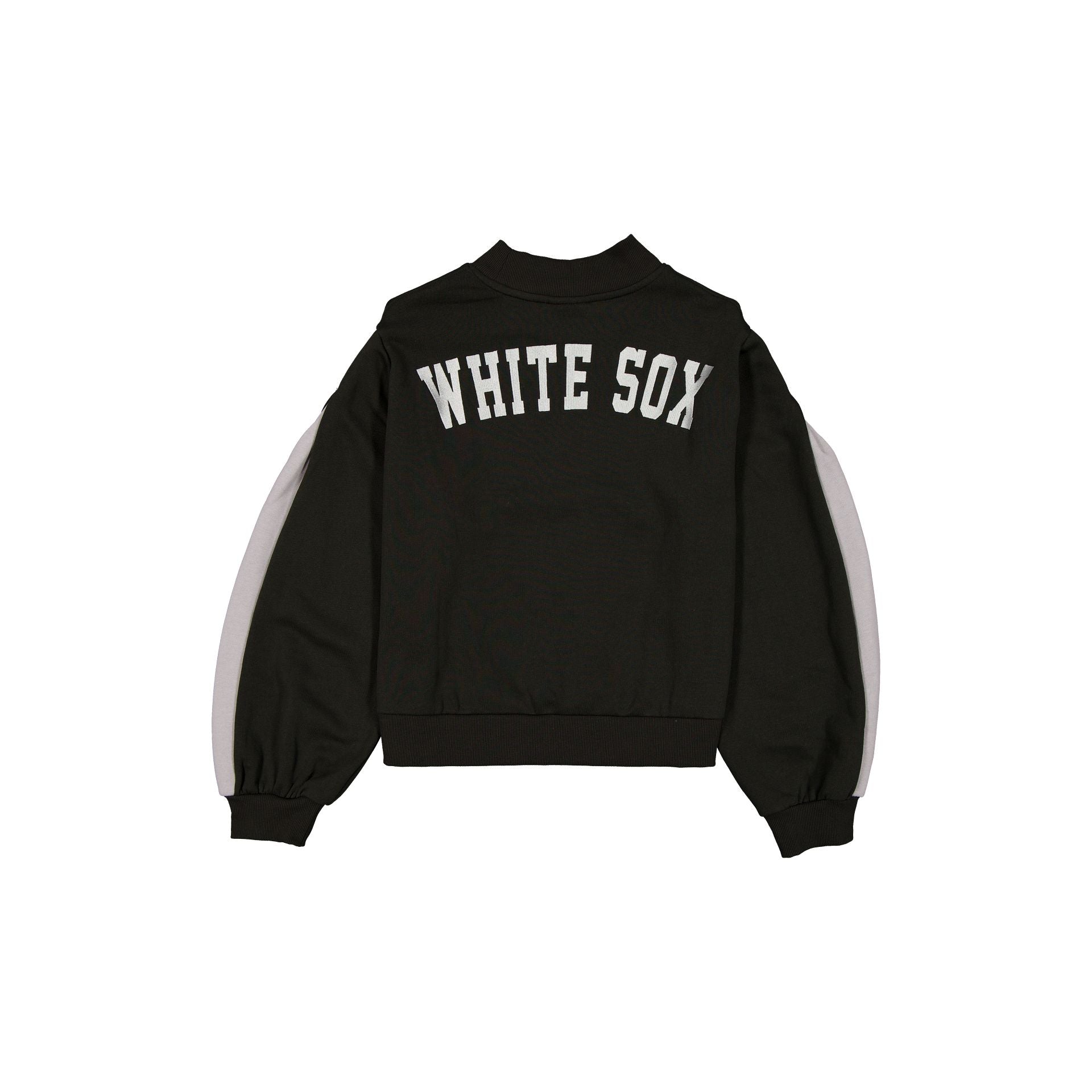 8YARDS Women's MockNeck 4G Women's White Boxy Mock Neck Knit