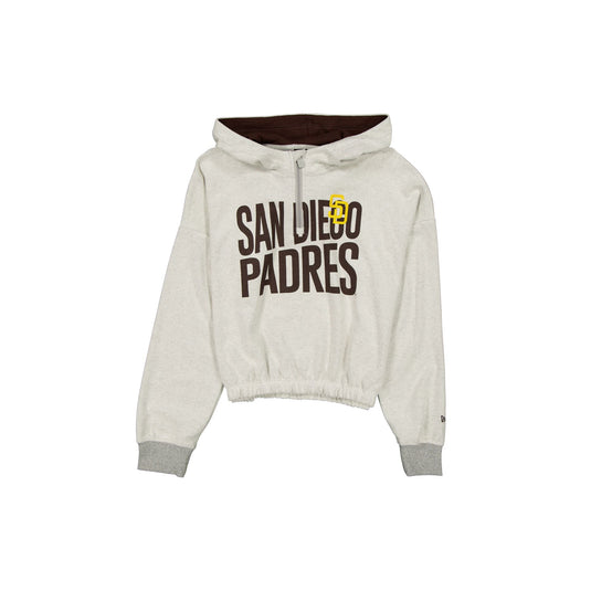 San Diego Padres Sport Night Heather Gray Women's Hoodie - New Era Cap