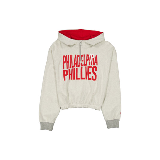 Philadelphia Phillies Sport Night Heather Gray Women's Hoodie - New Era Cap