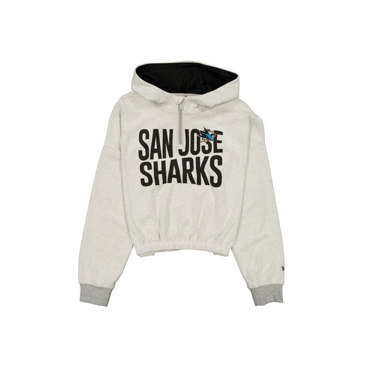 San Jose Sharks Sport Night Heather Gray Women's Hoodie - New Era Cap