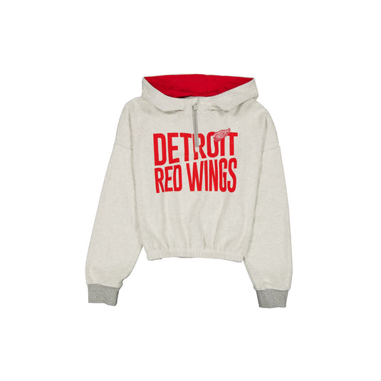Detroit Red Wings Sport Night Heather Gray Women's Hoodie - New Era Cap