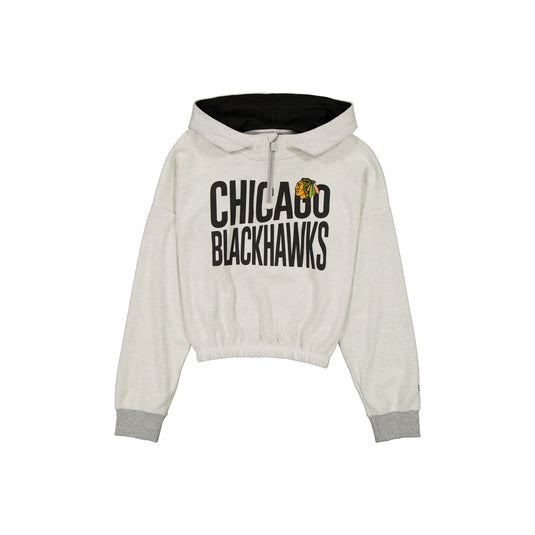 Chicago Blackhawks Sport Night Heather Gray Women's Hoodie - New Era Cap