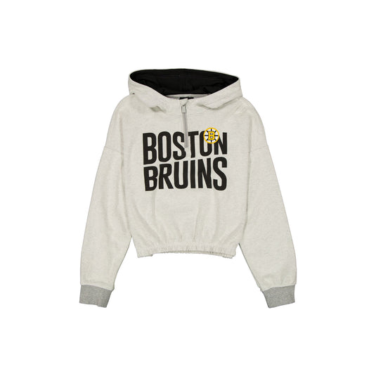 Boston Bruins Sport Night Heather Gray Women's Hoodie - New Era Cap