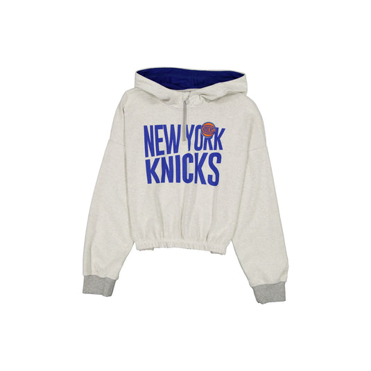 New York Knicks Sport Night Heather Gray Women's Hoodie - New Era Cap