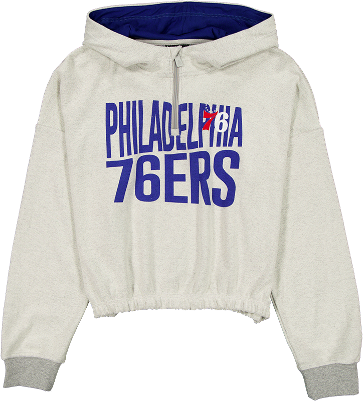 Philadelphia 76ers Sport Night Heather Gray Women's Hoodie