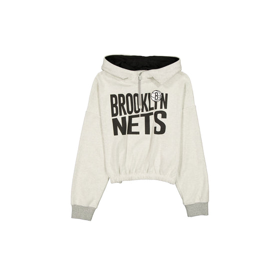 Brooklyn Nets Sport Night Heather Gray Women's Hoodie - New Era Cap