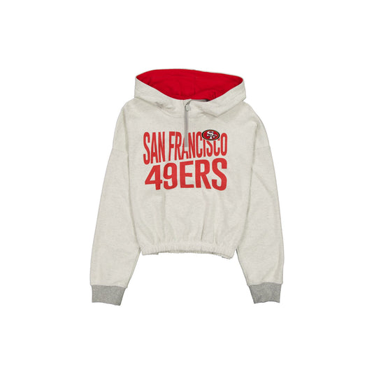 San Francisco 49ers Sport Night Heather Gray Women's Hoodie - New Era Cap