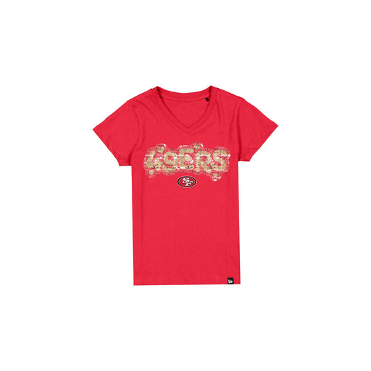 San Francisco 49ers Flip Sequin Girls T-Shirt - New Era Cap