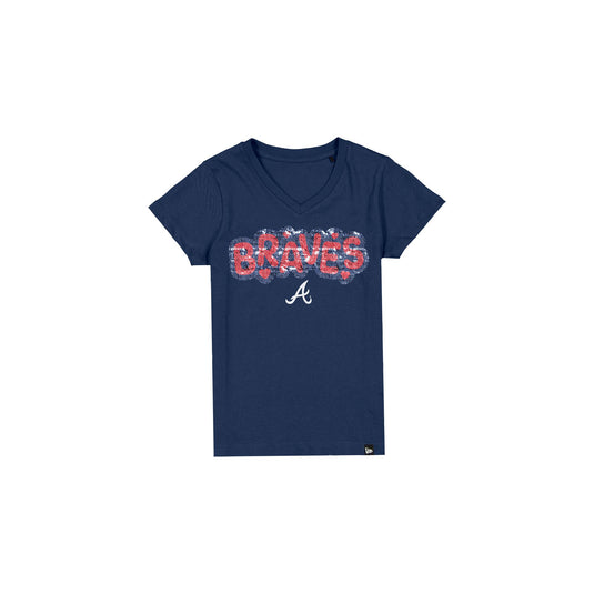 Atlanta Braves Flip Sequin Girls T-Shirt - New Era Cap