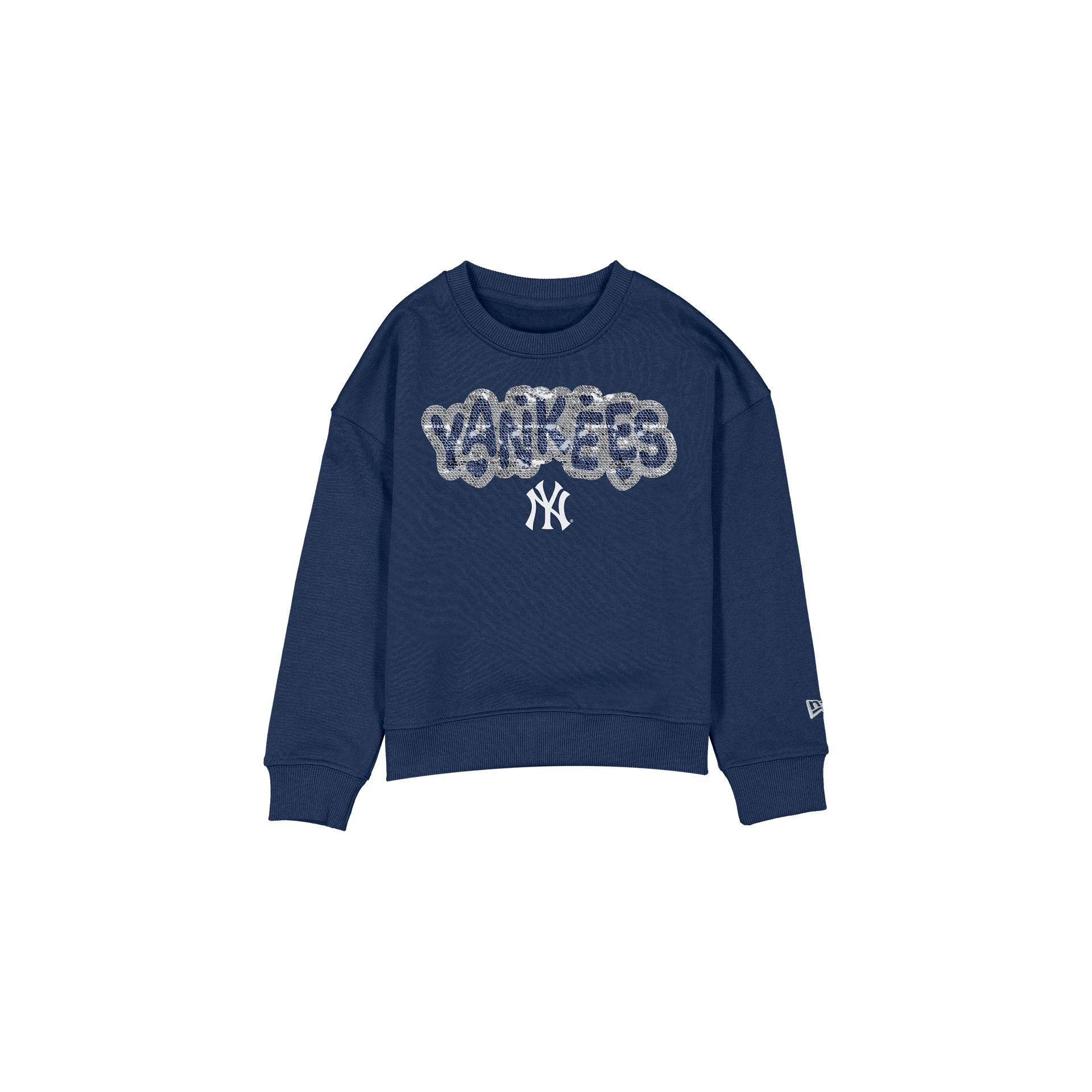 New York Yankees Flip Sequin Girls Crewneck