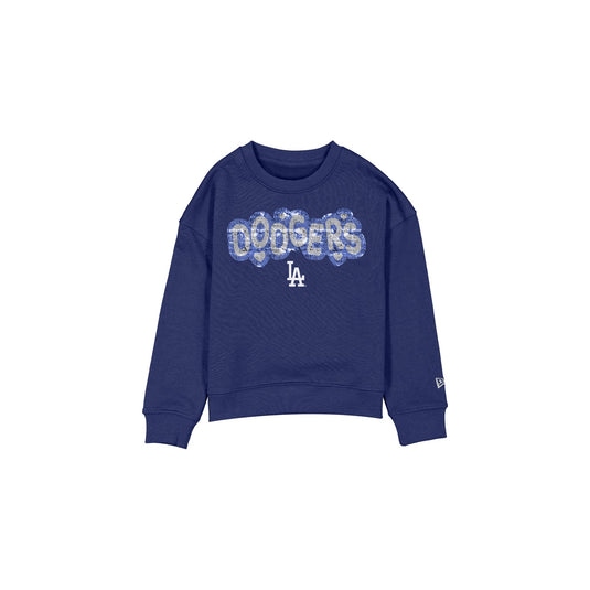 Los Angeles Dodgers Flip Sequin Girls Crewneck - New Era Cap