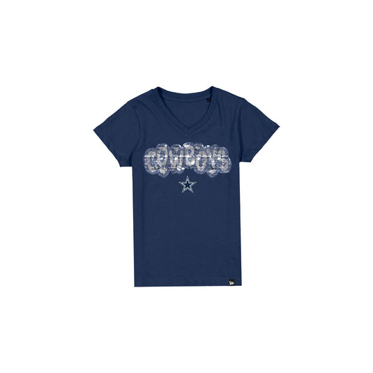 Dallas Cowboys Flip Sequin Girls T-Shirt - New Era Cap