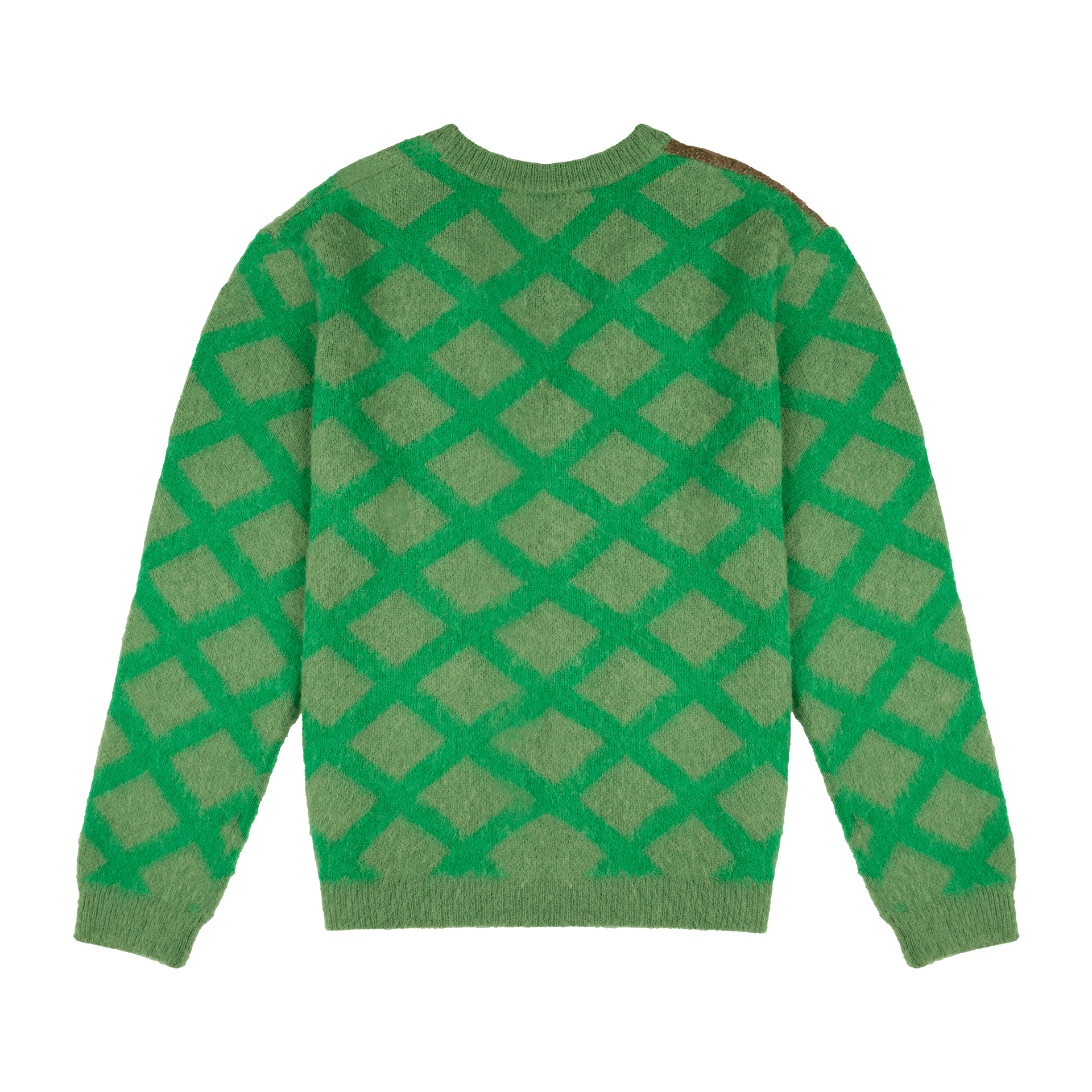 New Era Branded Mohair Field Kelly Green Cardigan