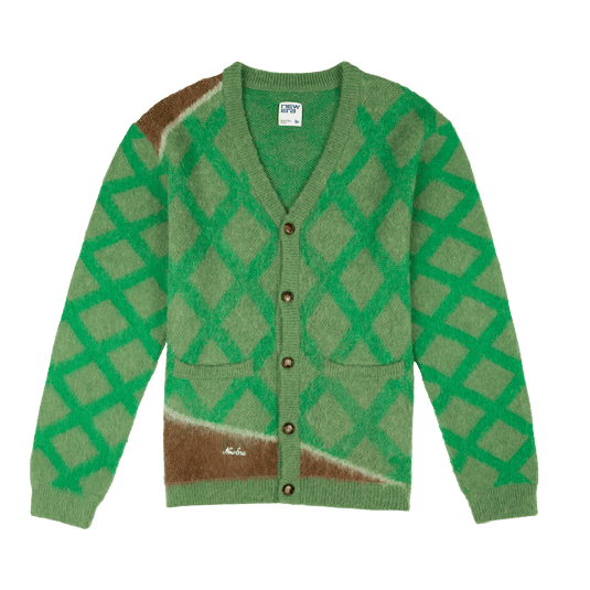 New Era Branded Mohair Field Kelly Green Cardigan - New Era Cap