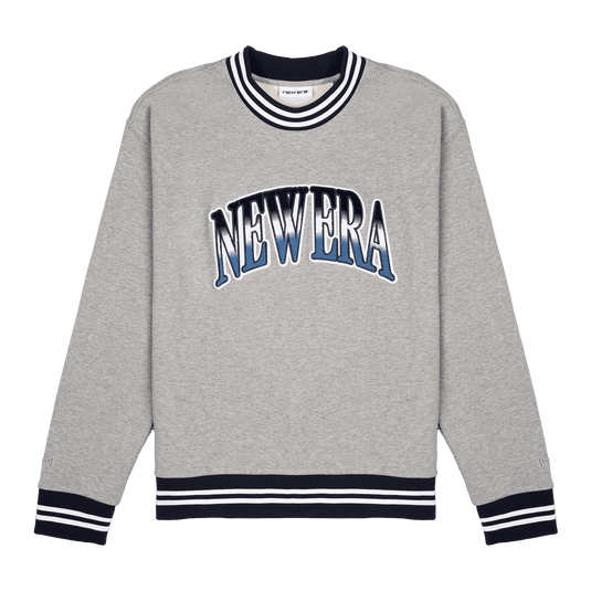New Era Branded Ombre Heather Gray Crewneck - New Era Cap