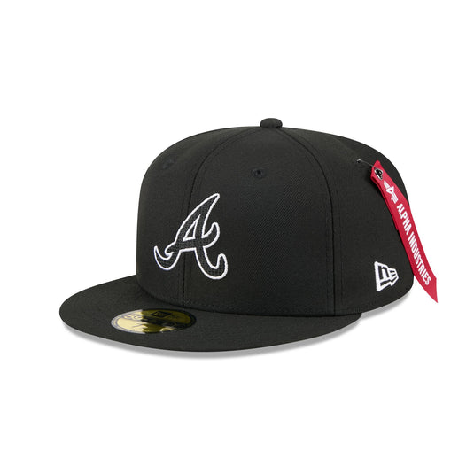 Alpha Industries x Atlanta Braves Black 59FIFTY Fitted Hat - New Era Cap