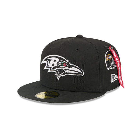 Alpha Industries x Baltimore Ravens Black 59FIFTY Fitted Hat - New Era Cap
