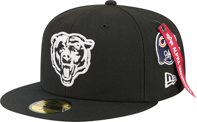 Alpha Industries x Chicago Bears Black 59FIFTY Fitted Hat